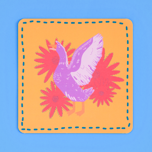 Bruce the Goose Square Mini Square Print