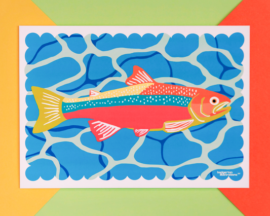 Finley the Rainbow Trout Print