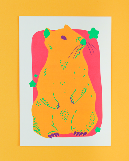 Maurice the Marmot A5 Print
