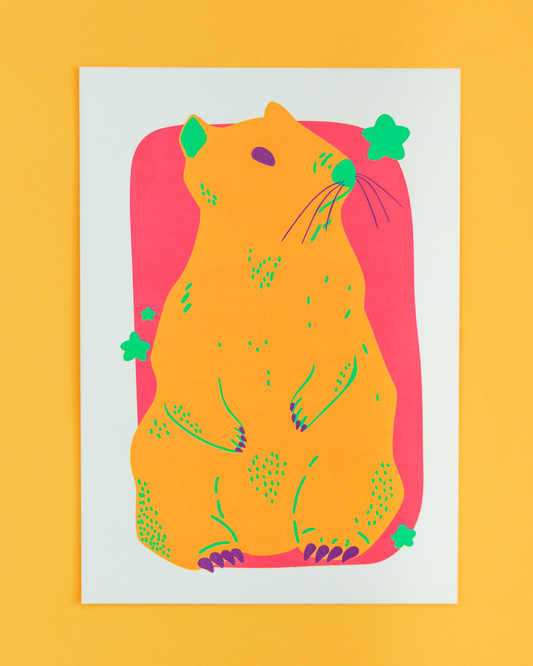 Maurice the Marmot A5 Print