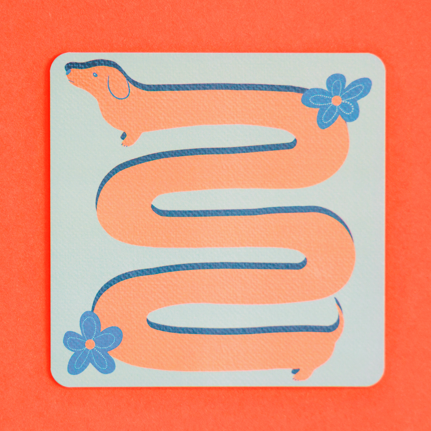 Wilbur the Weenie Mini Square Print