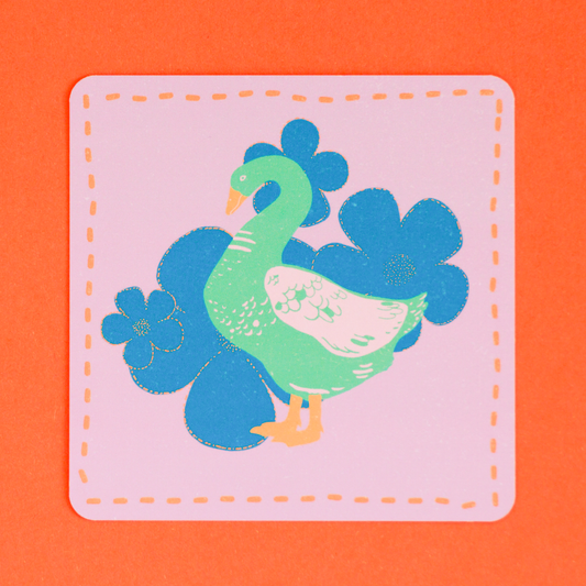 Zeus the Goose Square Mini Square Print